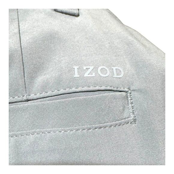 IZOD Golf Mens Cargo Shorts Sz 48 Light Blue Gray Polyester Blend Atheltic Sport - Picture 6 of 6